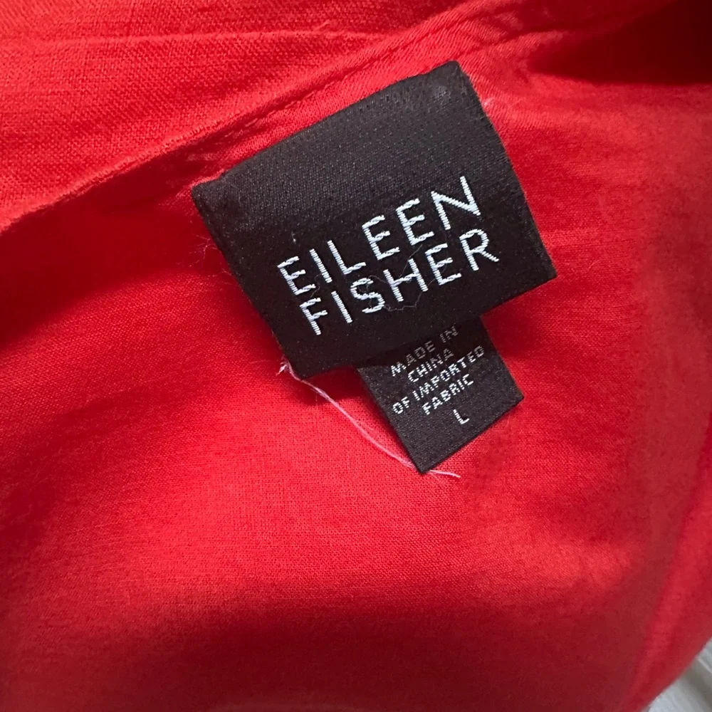 Eileen Fisher Elegant Red Sleeveless Dress - Picture 4 of 6